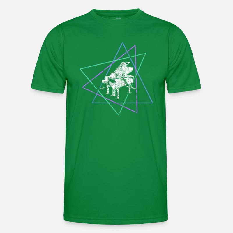 Klavier Männer Funktions-T-Shirt