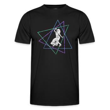Sing - Men's Functional T-Shirt - black - Front - AI Model Male 178 dark (178cm)