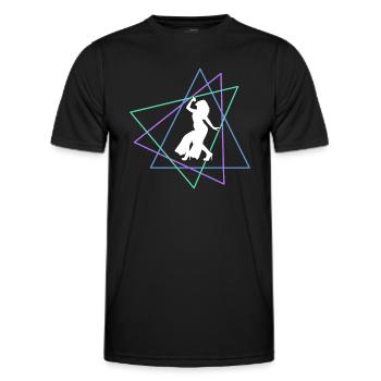 Sing - Men's Functional T-Shirt - black - Front - AI Model Male 178 dark (178cm)