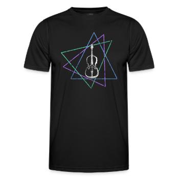 Geige - Männer Funktions-T-Shirt - Schwarz - Vorne - AI Model Male 178 dark (178cm)