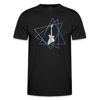 Rock - Männer Funktions-T-Shirt - Schwarz - Vorne - AI Model Male 178 dark (178cm)