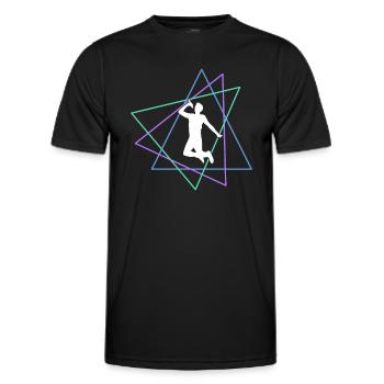 Sing - Men's Functional T-Shirt - black - Front - AI Model Male 178 dark (178cm)