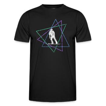 Snowboarding - Männer Funktions-T-Shirt - Schwarz - Vorne - AI Model Male 178 dark (178cm)