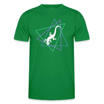 Eidechse - Männer Funktions-T-Shirt - Kelly Green - Vorne - AI Model Male 178 dark (178cm)