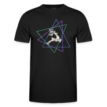 Élan - T-shirt sport Homme - noir - Devant - AI Model Male 178 dark (178cm)