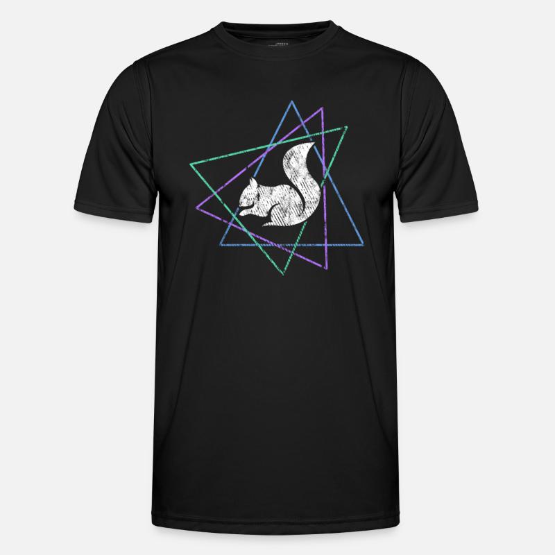 Eichhörnchen - Männer Funktions-T-Shirt - Schwarz
