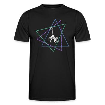 Affe - Männer Funktions-T-Shirt - Schwarz - Vorne - AI Model Male 178 dark (178cm)