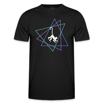 Singe - T-shirt sport Homme - noir - Devant - AI Model Male 178 dark (178cm)