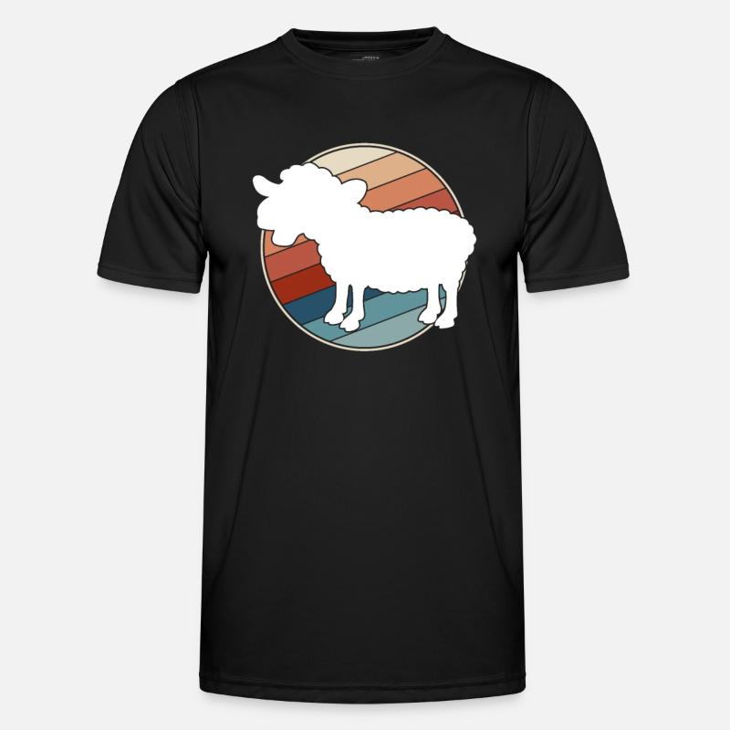 Sheep Retro - Men's Functional T-Shirt - black