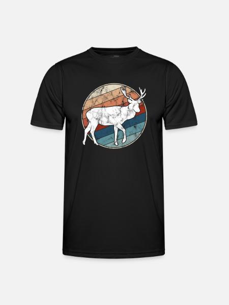 Deer Retro - Men's Functional T-Shirt - black