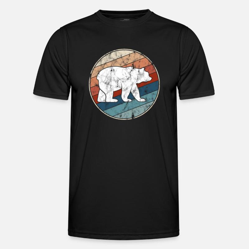 Bear Retro - Men's Functional T-Shirt - black
