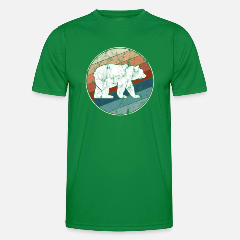 Bär Retro Männer Funktions-T-Shirt