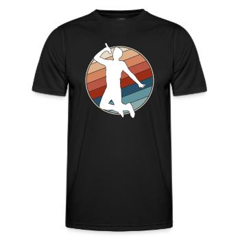 Singing Retro - Men's Functional T-Shirt - black - Front - AI Model Male 178 dark (178cm)