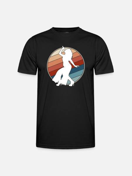Sängerin Retro - Männer Funktions-T-Shirt - Schwarz
