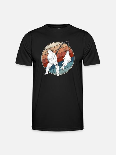Fishing Retro - Men's Functional T-Shirt - black