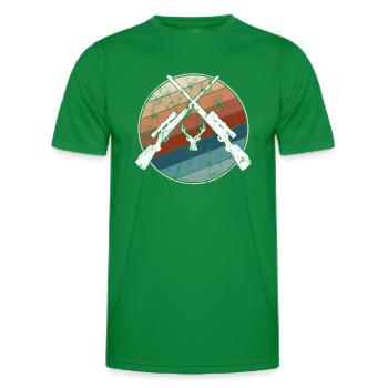 Jagen Retro - Männer Funktions-T-Shirt - Kelly Green - Vorne - AI Model Male 178 dark (178cm)