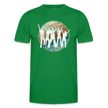 Dancing Retro - Men's Functional T-Shirt - kelly green - Front - AI Model Male 178 dark (178cm)