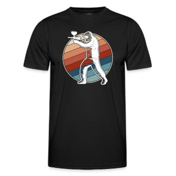 Paintball Retro - Männer Funktions-T-Shirt - Schwarz - Vorne - AI Model Male 178 dark (178cm)