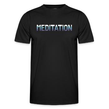 Méditation - T-shirt sport Homme - noir - Devant - AI Model Male 178 dark (178cm)