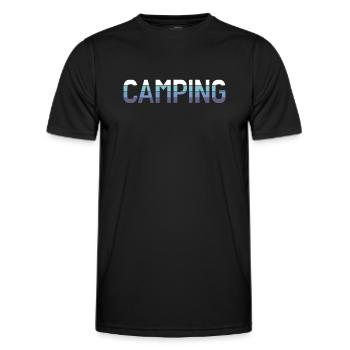 camping - Men's Functional T-Shirt - black - Front - AI Model Male 178 dark (178cm)