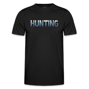 Jagd - Männer Funktions-T-Shirt - Schwarz - Vorne - AI Model Male 178 dark (178cm)