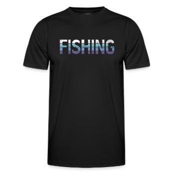 Angling - Men's Functional T-Shirt - black - Front - AI Model Male 178 dark (178cm)