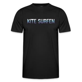 Kite - Männer Funktions-T-Shirt - Schwarz - Vorne - AI Model Male 178 dark (178cm)