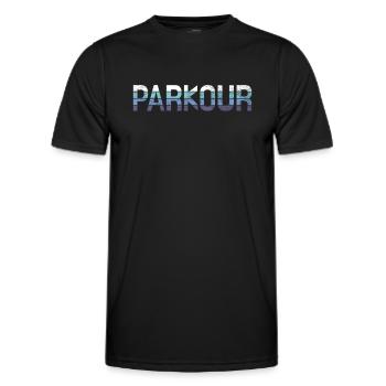 Parkour - Men's Functional T-Shirt - black - Front - AI Model Male 178 dark (178cm)