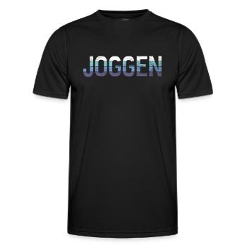 Joggen - Männer Funktions-T-Shirt - Schwarz - Vorne - AI Model Male 178 dark (178cm)
