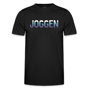 Joggen - Männer Funktions-T-Shirt - Schwarz - Vorne - AI Model Male 178 dark (178cm)