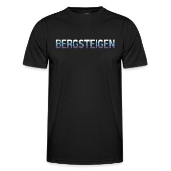 Bergsteigen - Männer Funktions-T-Shirt - Schwarz - Vorne - AI Model Male 178 dark (178cm)