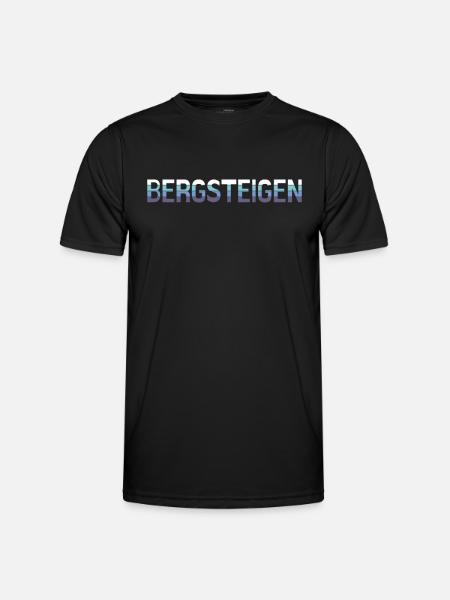 Bergsteigen - Männer Funktions-T-Shirt - Schwarz