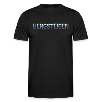 Bergsteigen - Männer Funktions-T-Shirt - Schwarz - Vorne - AI Model Male 178 dark (178cm)