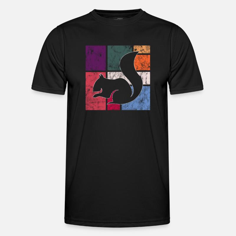 Eichhörnchen - Männer Funktions-T-Shirt - Schwarz