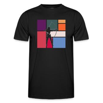 Fléchettes - T-shirt sport Homme - noir - Devant - AI Model Male 178 dark (178cm)