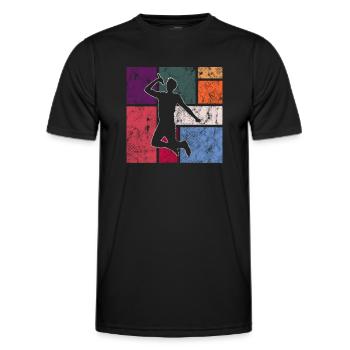 Sing - Men's Functional T-Shirt - black - Front - AI Model Male 178 dark (178cm)