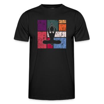 Méditation - T-shirt sport Homme - noir - Devant - AI Model Male 178 dark (178cm)