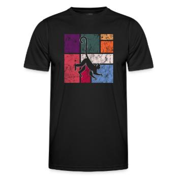 Affe - Männer Funktions-T-Shirt - Schwarz - Vorne - AI Model Male 178 dark (178cm)