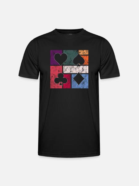 Poker - Men's Functional T-Shirt - black