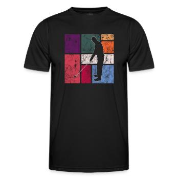 Golfe - T-shirt sport Homme - noir - Devant - AI Model Male 178 dark (178cm)
