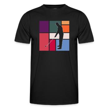 Golfe - T-shirt sport Homme - noir - Devant - AI Model Male 178 dark (178cm)
