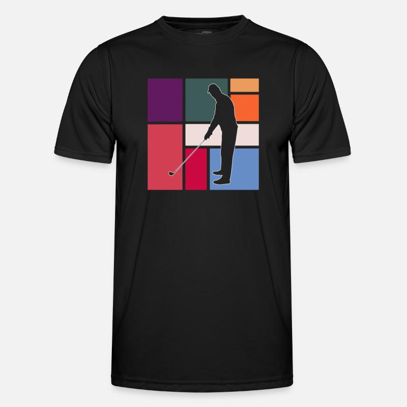 Golf - Männer Funktions-T-Shirt - Schwarz