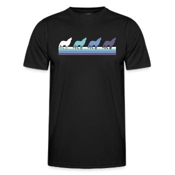 Loup - T-shirt sport Homme - noir - Devant - AI Model Male 178 dark (178cm)
