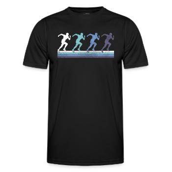 Jog - Men's Functional T-Shirt - black - Front - AI Model Male 178 dark (178cm)