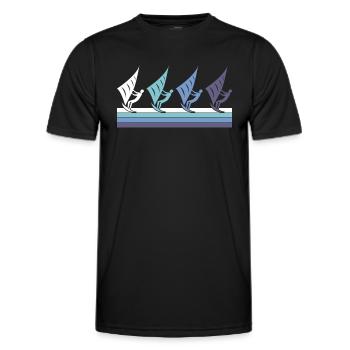 Kite - Männer Funktions-T-Shirt - Schwarz - Vorne - AI Model Male 178 dark (178cm)