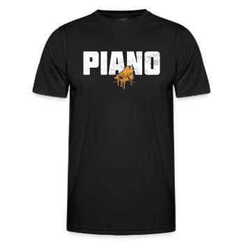 Klavier - Männer Funktions-T-Shirt - Schwarz - Vorne - AI Model Male 178 dark (178cm)