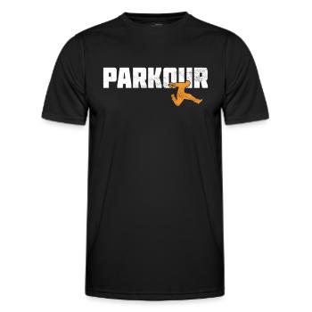Parkour - T-shirt sport Homme - noir - Devant - AI Model Male 178 dark (178cm)