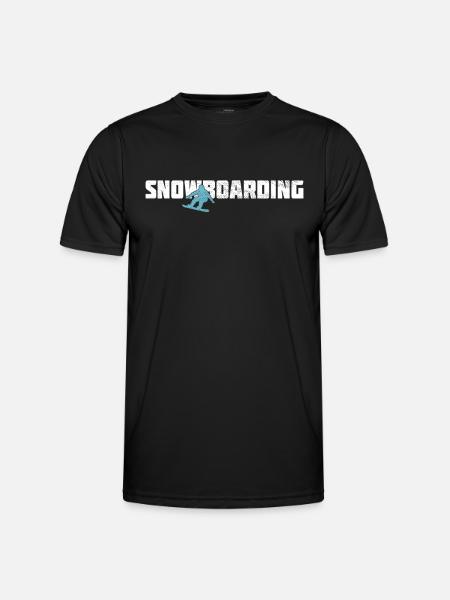 Snowboarding - Männer Funktions-T-Shirt - Schwarz