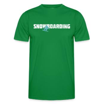 Snowboarding - Männer Funktions-T-Shirt - Kelly Green - Vorne - AI Model Male 178 dark (178cm)