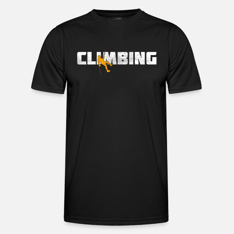 Klettern - Männer Funktions-T-Shirt - Schwarz
